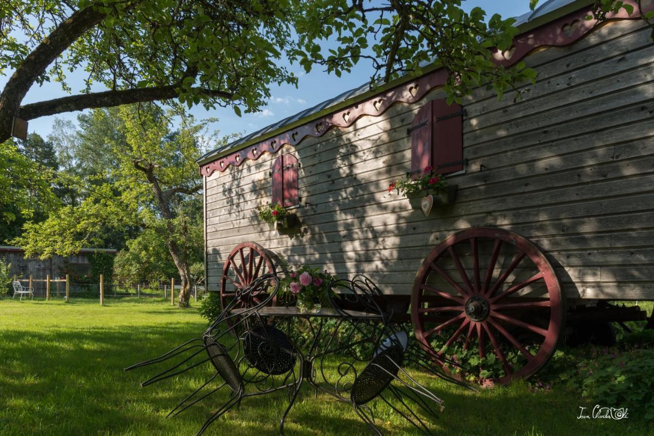 Saint-Michel-sur-Meurthe Roulotte Le Temps De Rever Bed & Breakfast エクステリア 写真