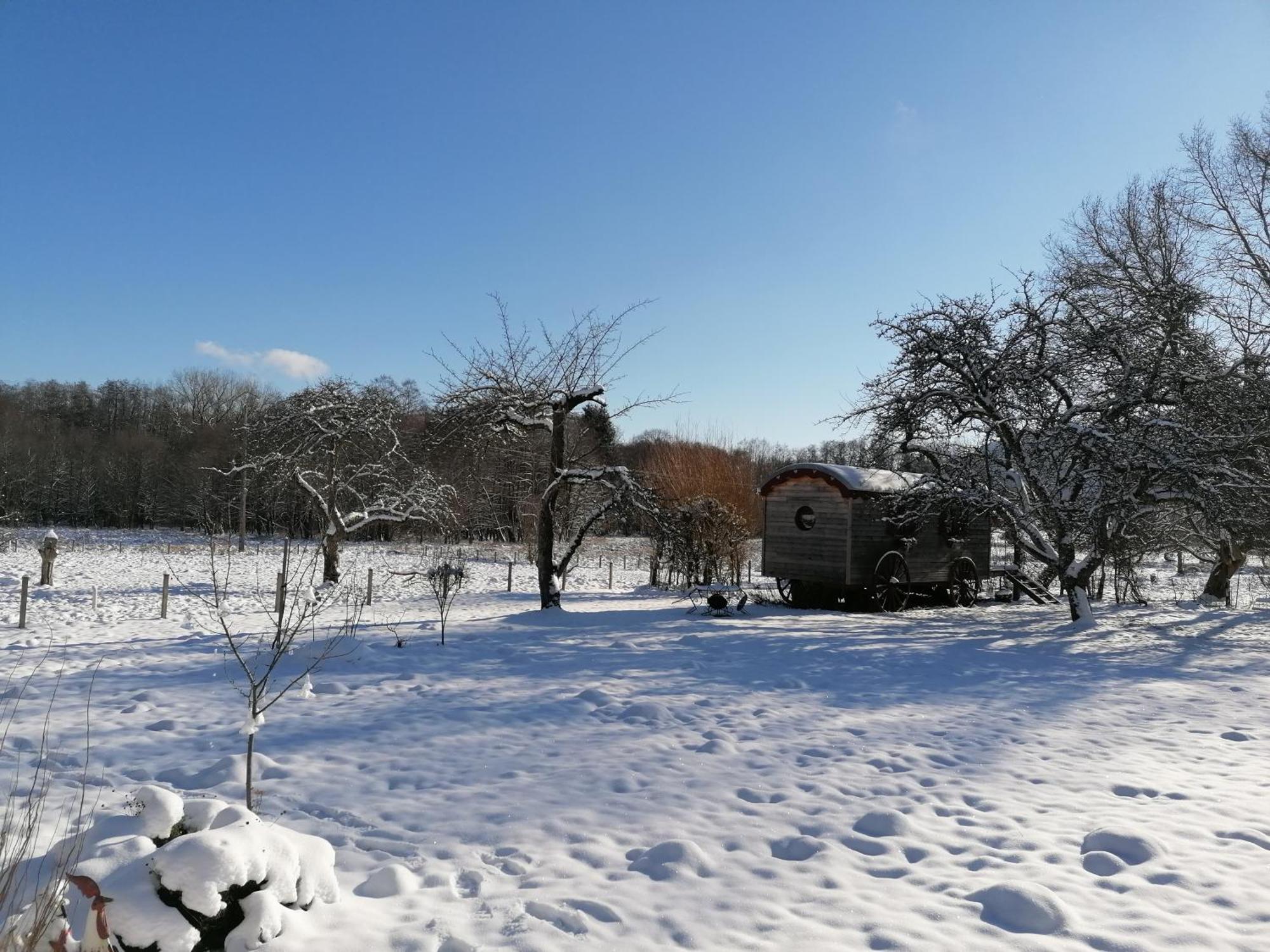 Saint-Michel-sur-Meurthe Roulotte Le Temps De Rever Bed & Breakfast エクステリア 写真